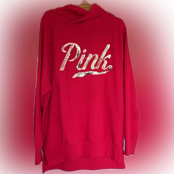 VICTORIA’S SECRET PINK LONG SLEEVE HOODIE XS - Picture 1 of 7